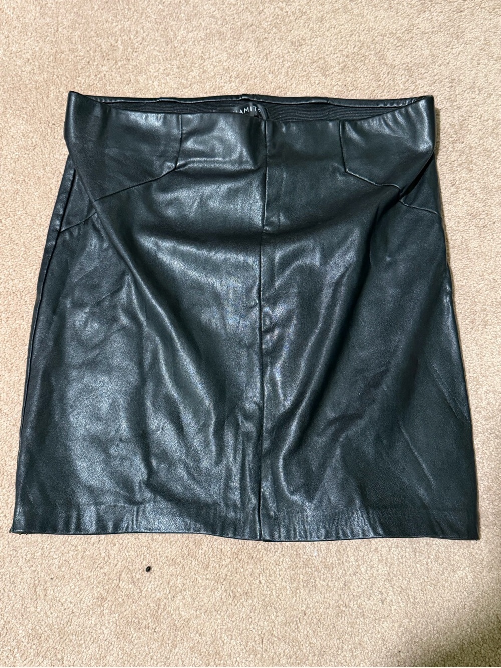 Dynamite Black Faux Leather Mini Skirt